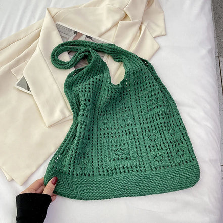 Hollow Woven Shoulder Bag