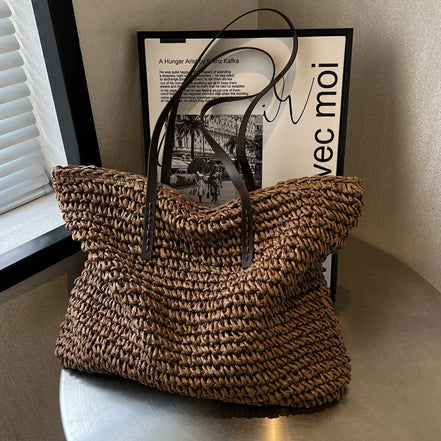 Straw Woven Tote Bag
