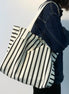 Striped Canvas Shoulder Bag