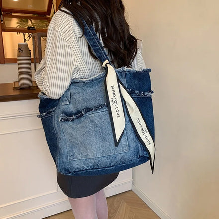 Denim Multifunctional Shoulder Bag