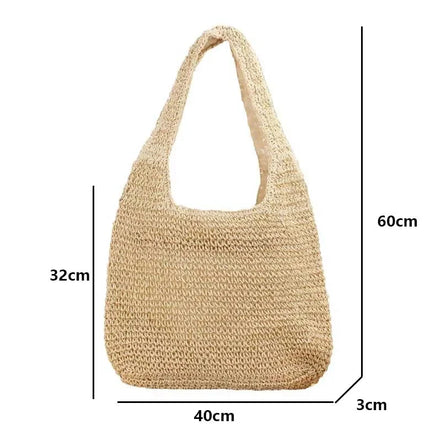 Large Straw Women Shoulder Bag