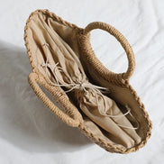 Handmade Straw Tote Handbag