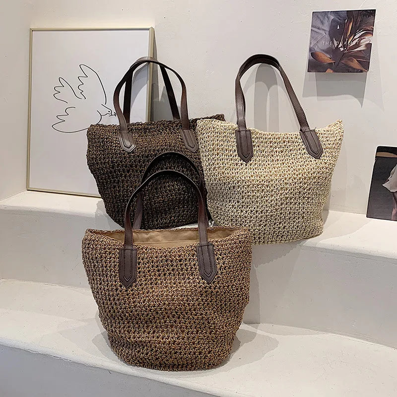 Rattan Woven Shoulder Bag