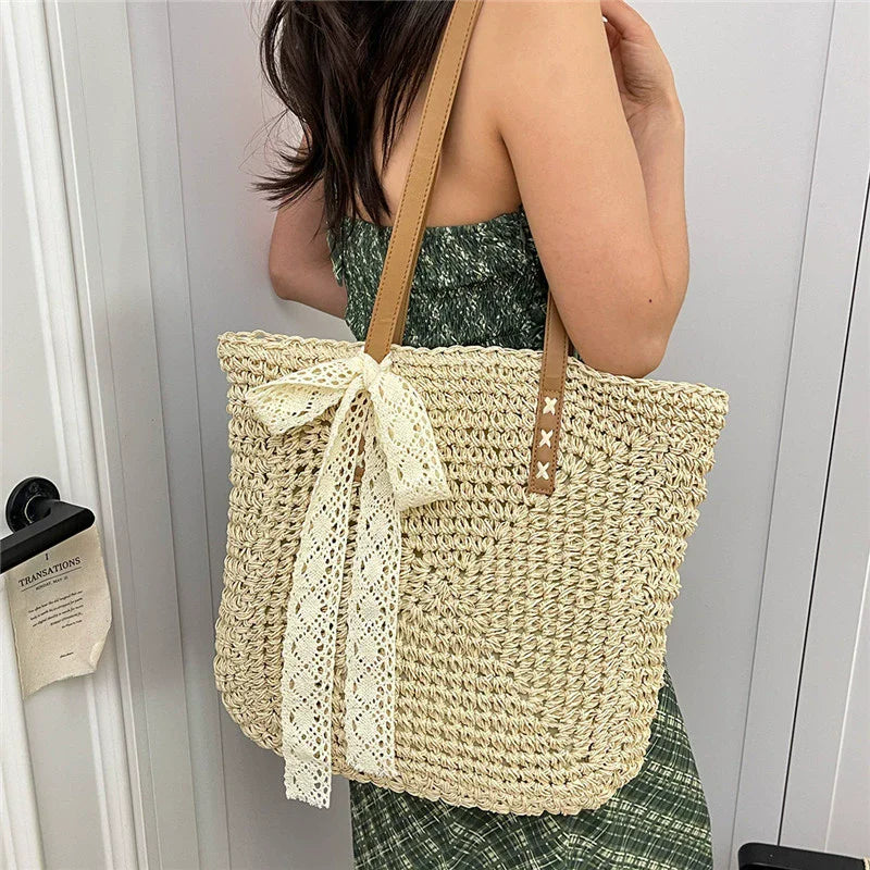Fabric Hollow Out Shoulder Bag