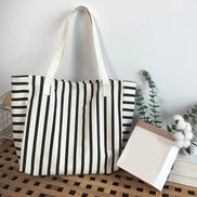 Striped Canvas Shoulder Bag