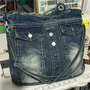 Vintage Denim Crossbody Bag