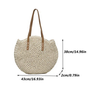 Round Straw Tote Bag