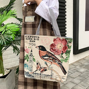 Butterfly Print Large Capacity Shoulder Handbag
