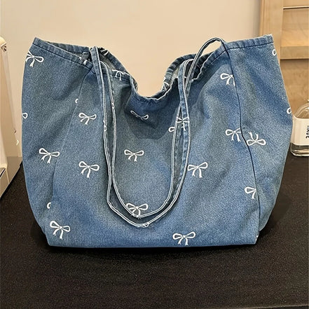 Casual Denim Tote Bag