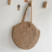 Round Straw Tote Bag