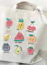 Fruits Design Canvas Tote Bag