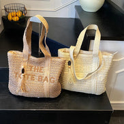 Woven Straw Shoulder Bag