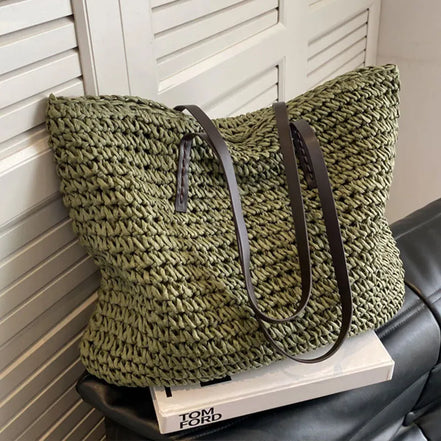Straw Woven Tote Bag