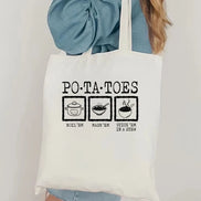 Potatoes Mash Canvas Tote Bag