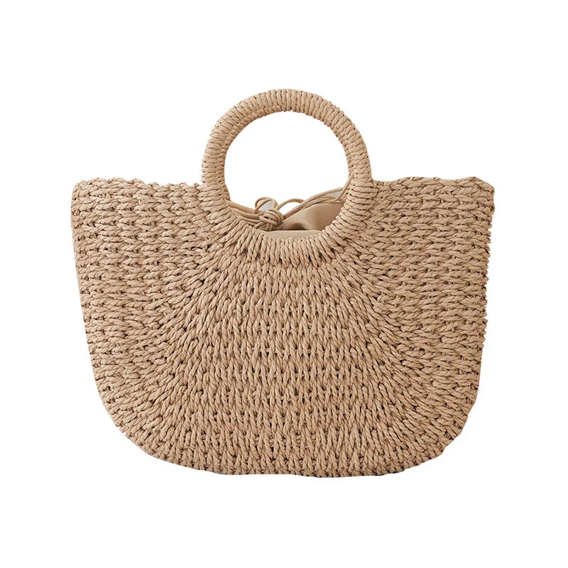 Handmade Straw Tote Handbag