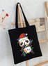 Christmas Panda Canvas Shoulder Bag