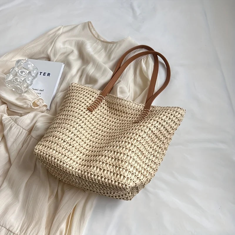 Woven Zipper Handbag