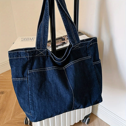 Vintage Casual Denim Tote Bag