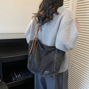 Washed Denim Fabric Tote Bag