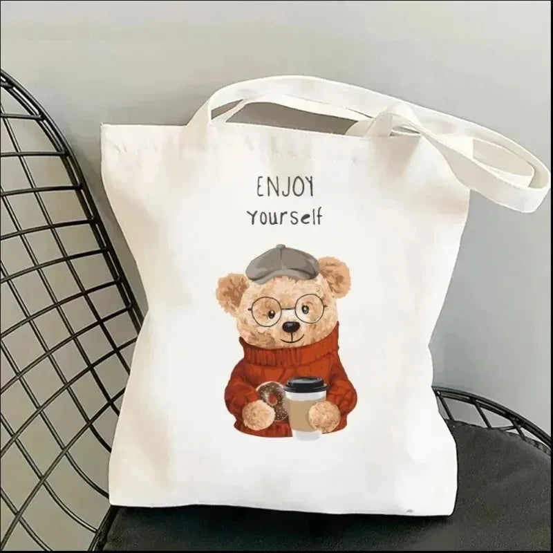 Cute Bear Art Shoulder Bag