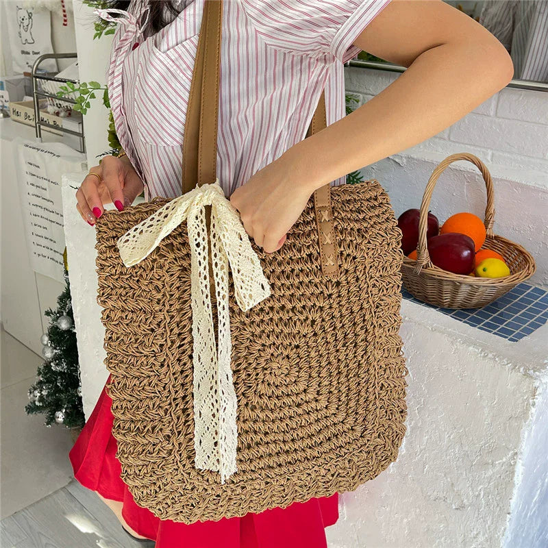 Fabric Hollow Out Shoulder Bag