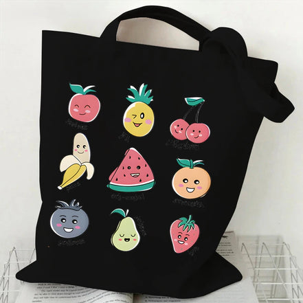 Fruits Design Canvas Tote Bag