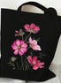 Wildflower Oil Print Canvas Tote Bag