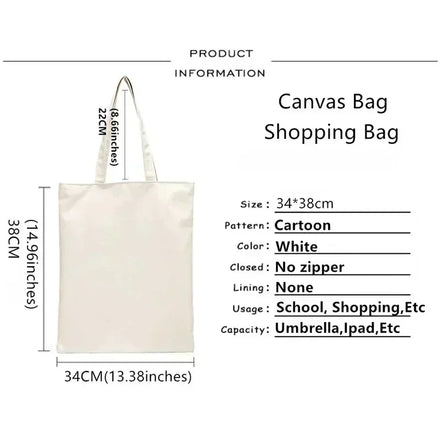 Music Theme Canvas Tote Bag