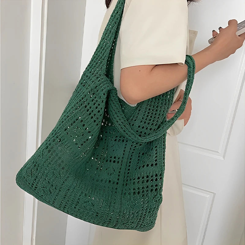 Hollow Woven Shoulder Bag