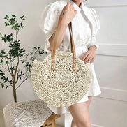 Round Straw Tote Bag