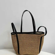 Woven Straw Bucket Handbag