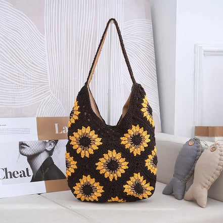 Bohemian Straw Tote Bag