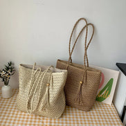 Woven Straw Tote Bag